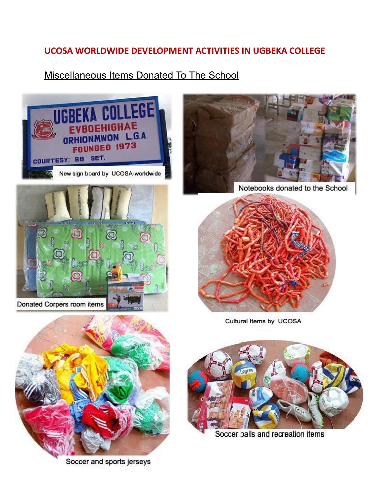 Donated Items